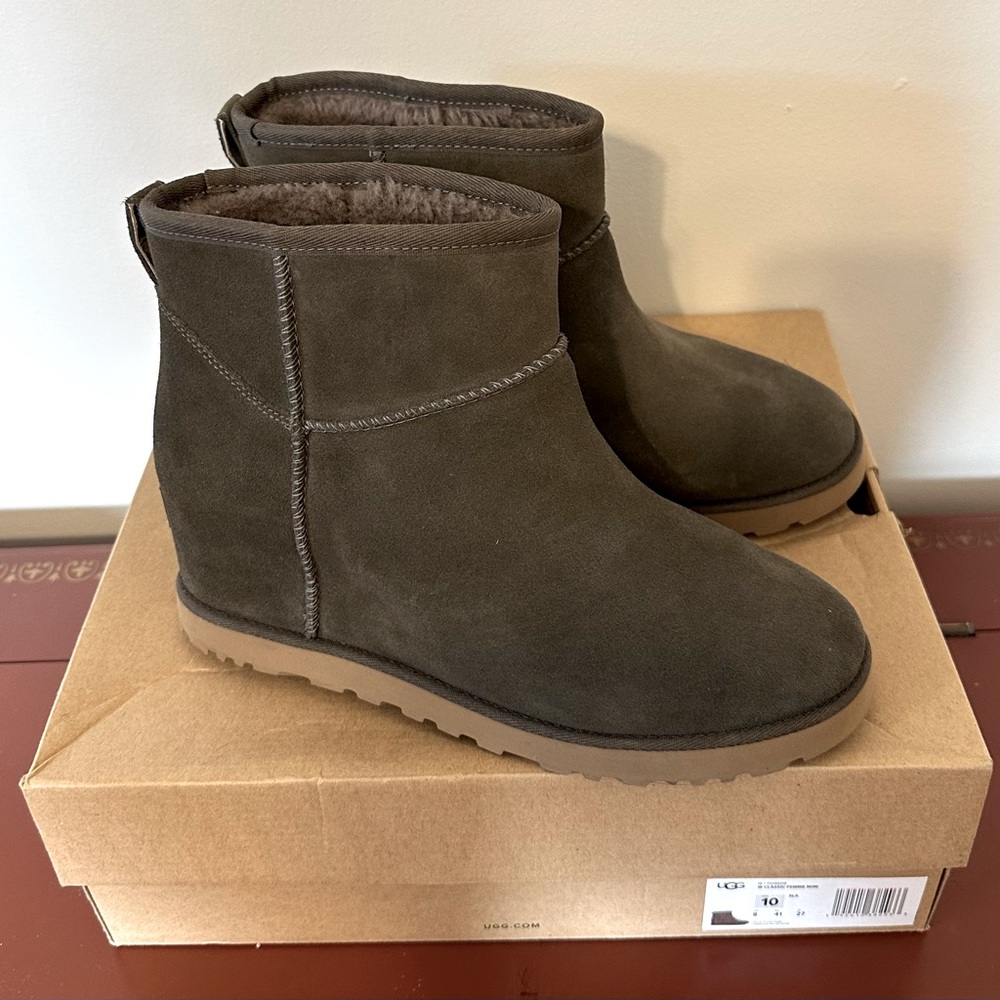UGG Women's Classic Femme Mini Boots Wedge Heel